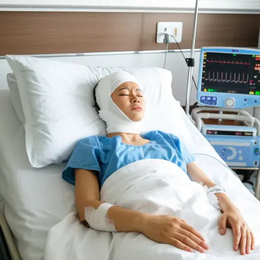 她的大脑因车祸受到了严重损伤。