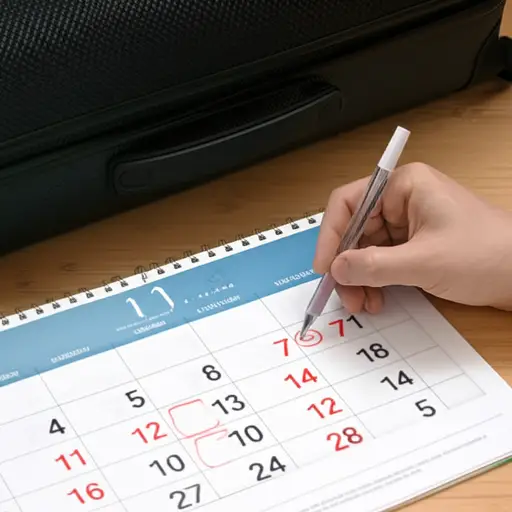 你应该待大约一周。