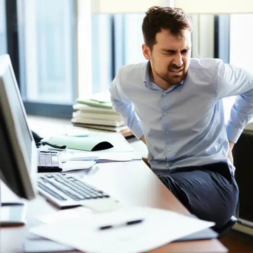 长时间坐着经常导致背痛。