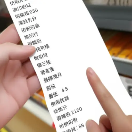 请检查购物清单上的最后一项。