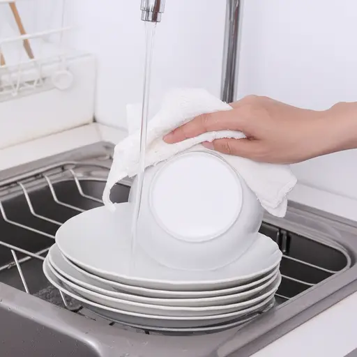 洗完后请擦干碗碟。