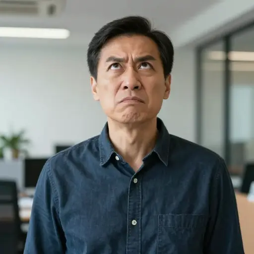 听到那个荒谬的解释，他愤怒地翻了翻眼睛。
