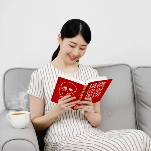 她刚读完一本著名作者写的引人入胜的惊悚小说。