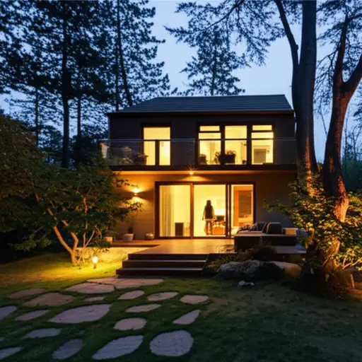 她独自住在一所大房子里。