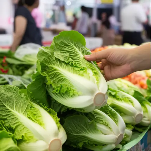 我在市场买了一棵新鲜的生菜。