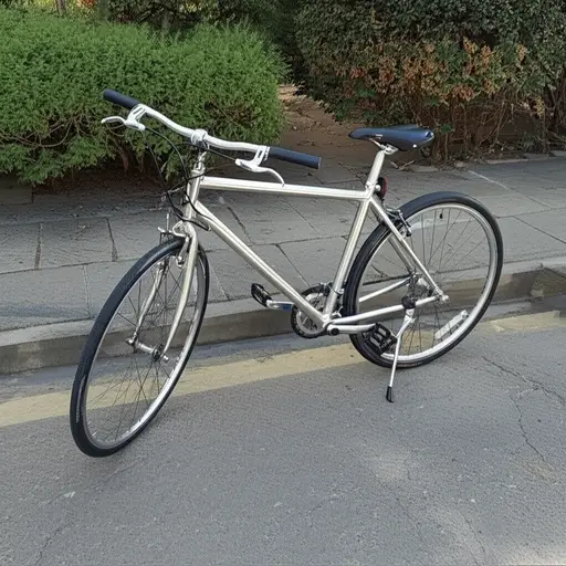 这辆自行车是银色的。