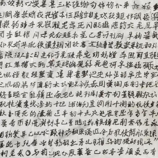 他的字迹难以辨认。