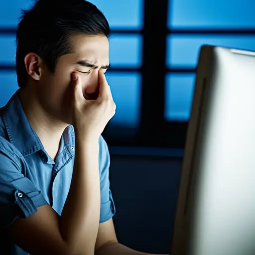 我避免长时间玩电脑，因为它对我的眼睛有害。