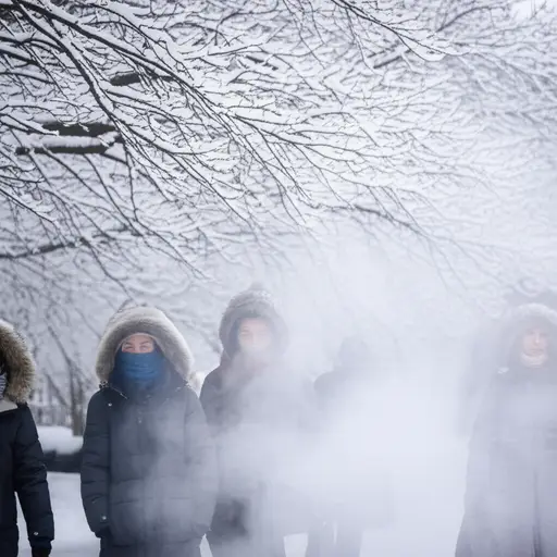 冬天来了，天气变得越来越冷。