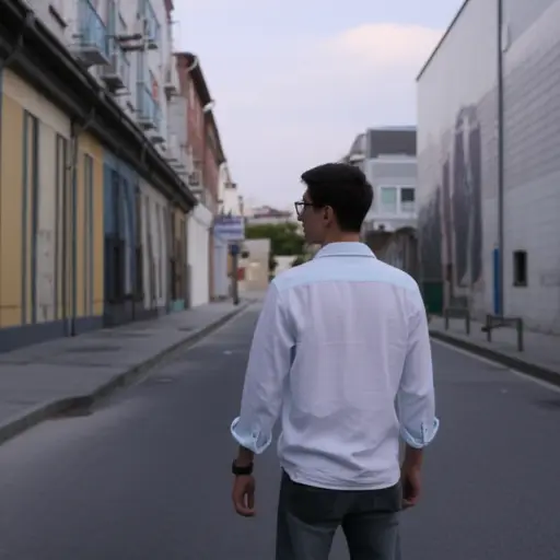 我回过头，但没看到任何人，所以我想那只是我的幻觉。