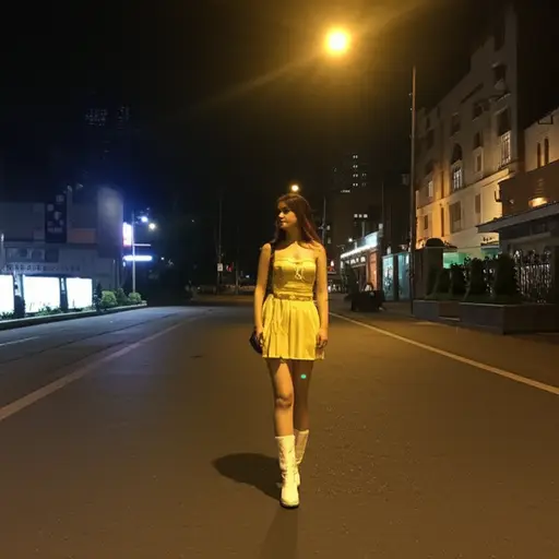 她害怕独自走夜路。