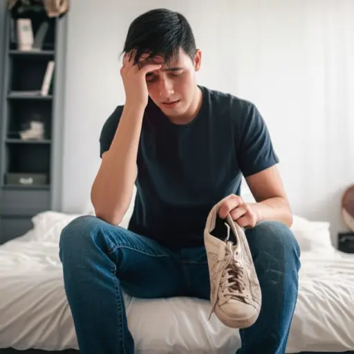 我很伤心，因为那些鞋子对我有很高的情感价值。