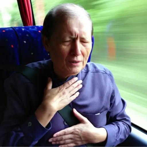 长途汽车旅行让我感到有点恶心。