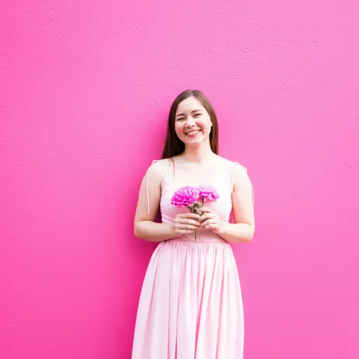 我姐姐非常喜欢粉色。