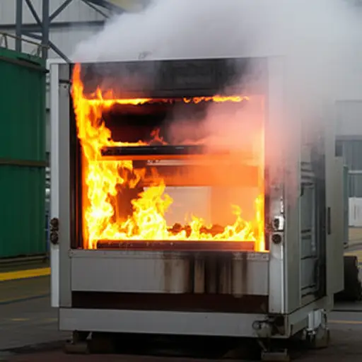 我从德国带来的新机器中有一台起火了。