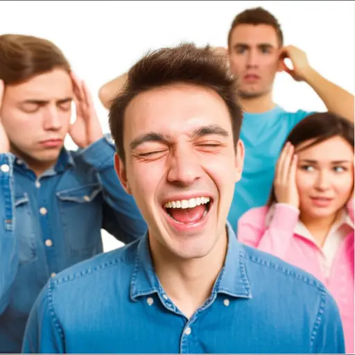 他有一个真的很烦人的笑声。