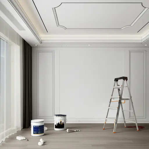 我们需要粉刷客厅的天花板。