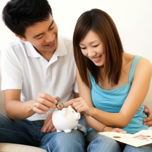 我们为婚礼存了将近900英镑。