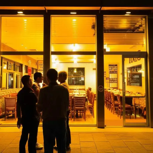 我们找到了一家附近的餐厅吃晚餐。