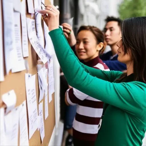 每个人都可以把信息钉在板上。