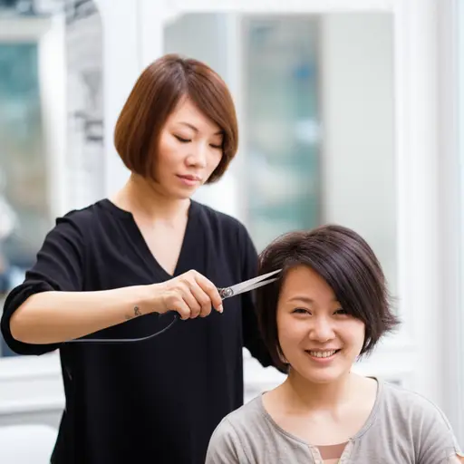 她的发型师给她剪了一个容易打理的发型。