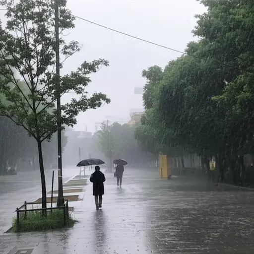 未来两天的天气预报不太好：有雨有风。