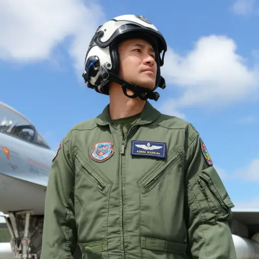 他是一名空军飞行员。