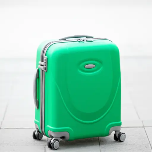 我没有很多行李，只有一个绿色的手提箱。