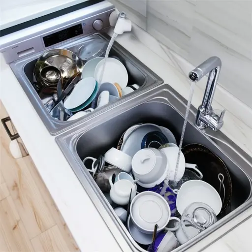 手洗盘子比用洗碗机用水更多。