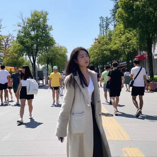 她总是穿外套，即使在夏天的炎热中。