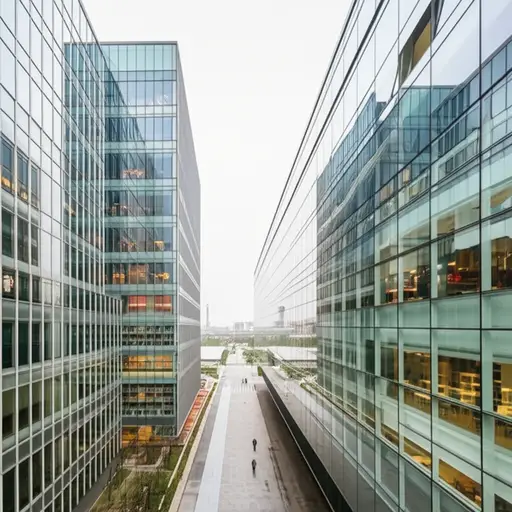 图书馆和食堂在不同的楼里。