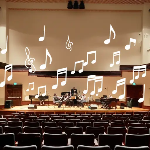 音乐从大厅里传来。