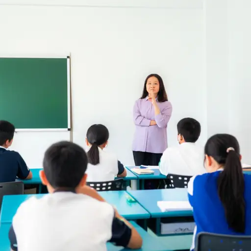 老师做了个手势让全班安静。