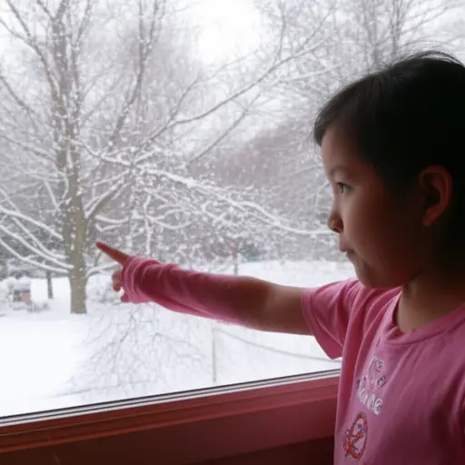 看外面，下雪了！