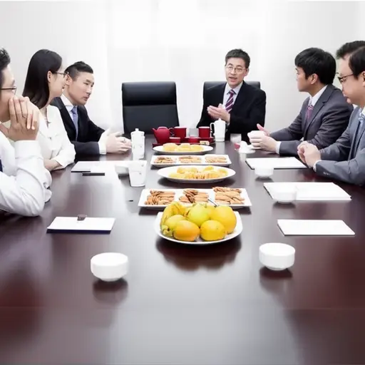 会议期间提供了一些清淡的点心和茶水。