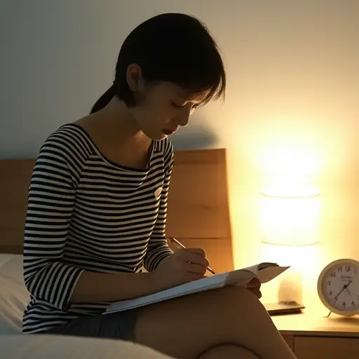 她习惯每天睡前在记事本上写下第二天的安排。