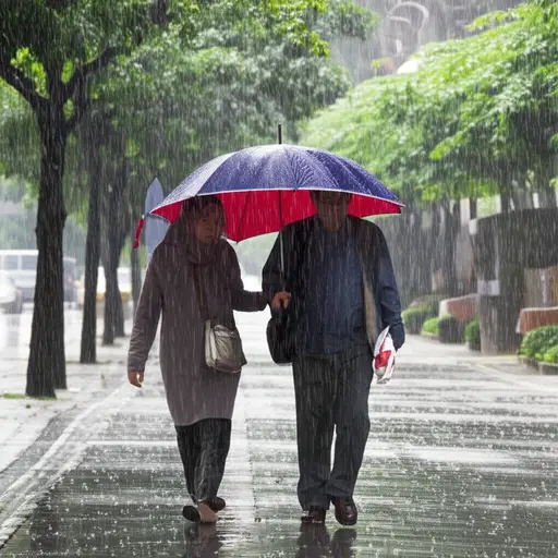如果雨下得更大，我们就得停止走路了。