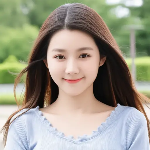 她露出了一个害羞的微笑。