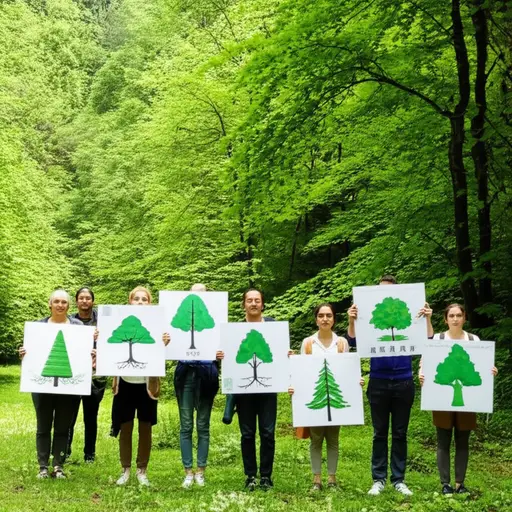 环保组织计划举行示威，反对砍伐森林。