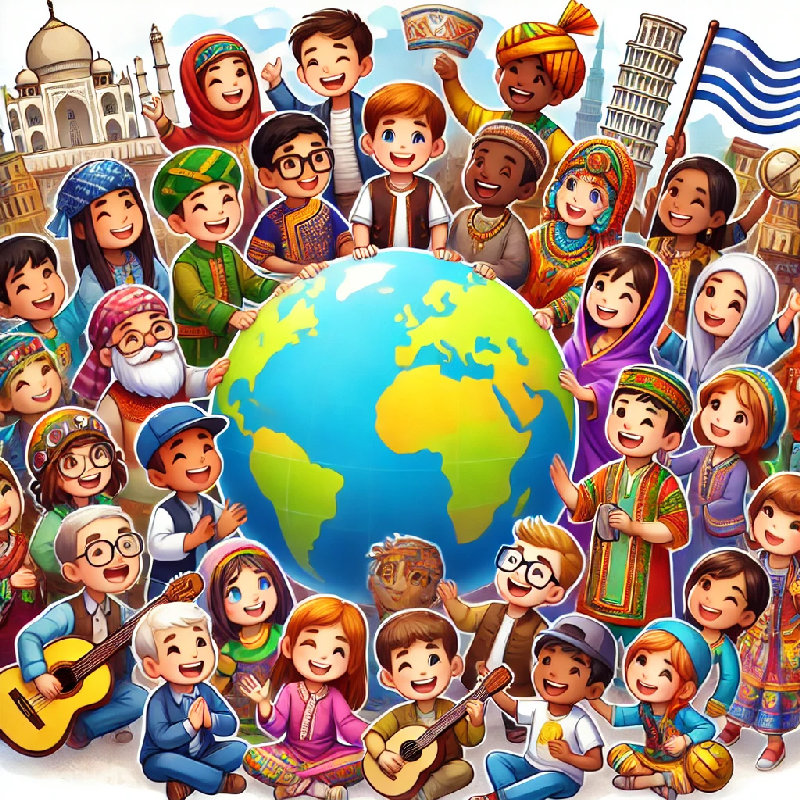 世界各地的人都有不同的文化。