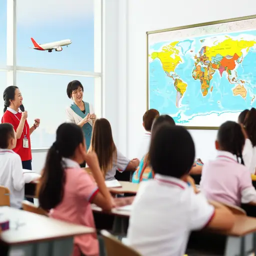 学校帮助那些父母在国外工作的学生。