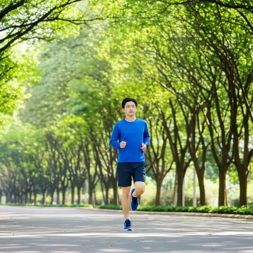 慢跑是一种流行的锻炼方式。