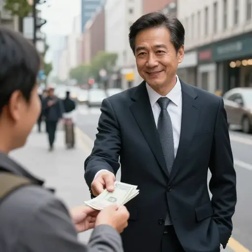 他是一个慷慨、高尚的人。