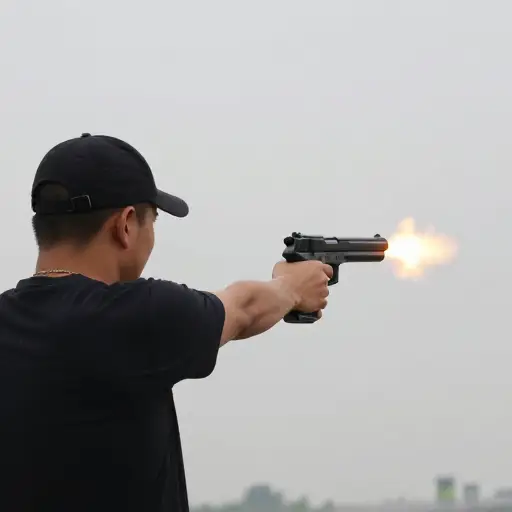 他快速连续开了三枪。