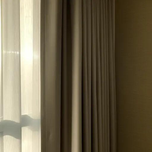 清晨的阳光充满了房间。