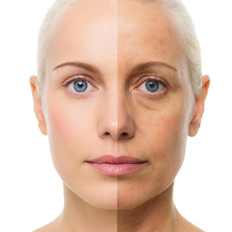 她使用了抗皱霜来减少面部皱纹。