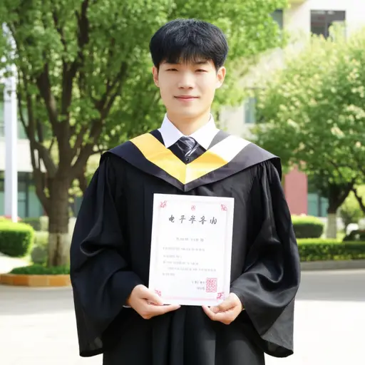 他获得了电子学学位。