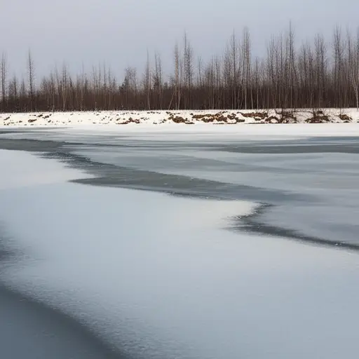 河水冻结深度超过一米。