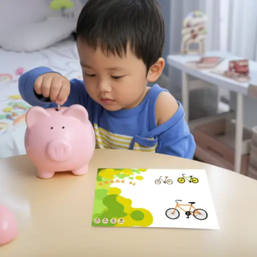 我想存钱买一辆新自行车。