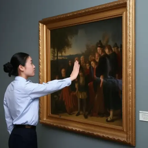 别碰那幅画；它非常贵重。